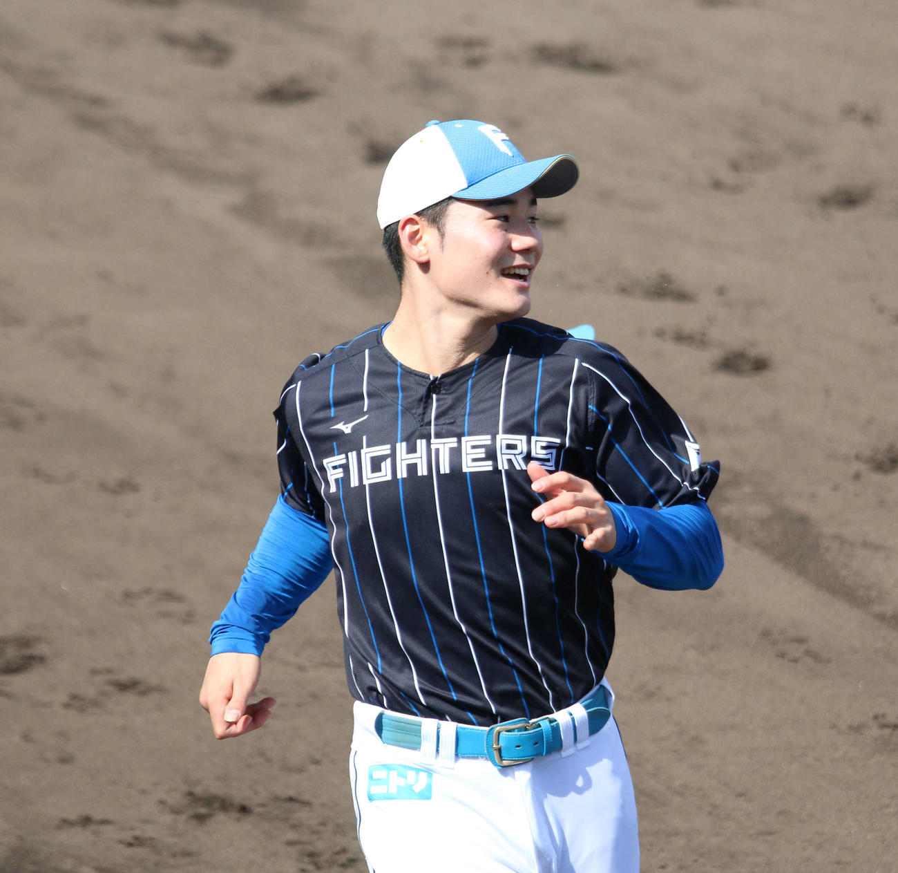 鎌ケ谷で秋季練習に参加した清宮（22年10月4日撮影）