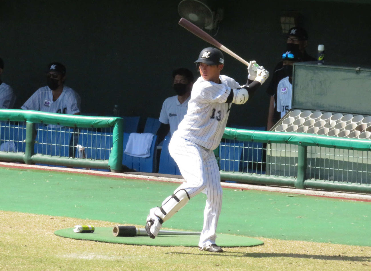 フェニックスリーグの主将に指名されたロッテ平沢大河内野手（撮影・金子真仁）