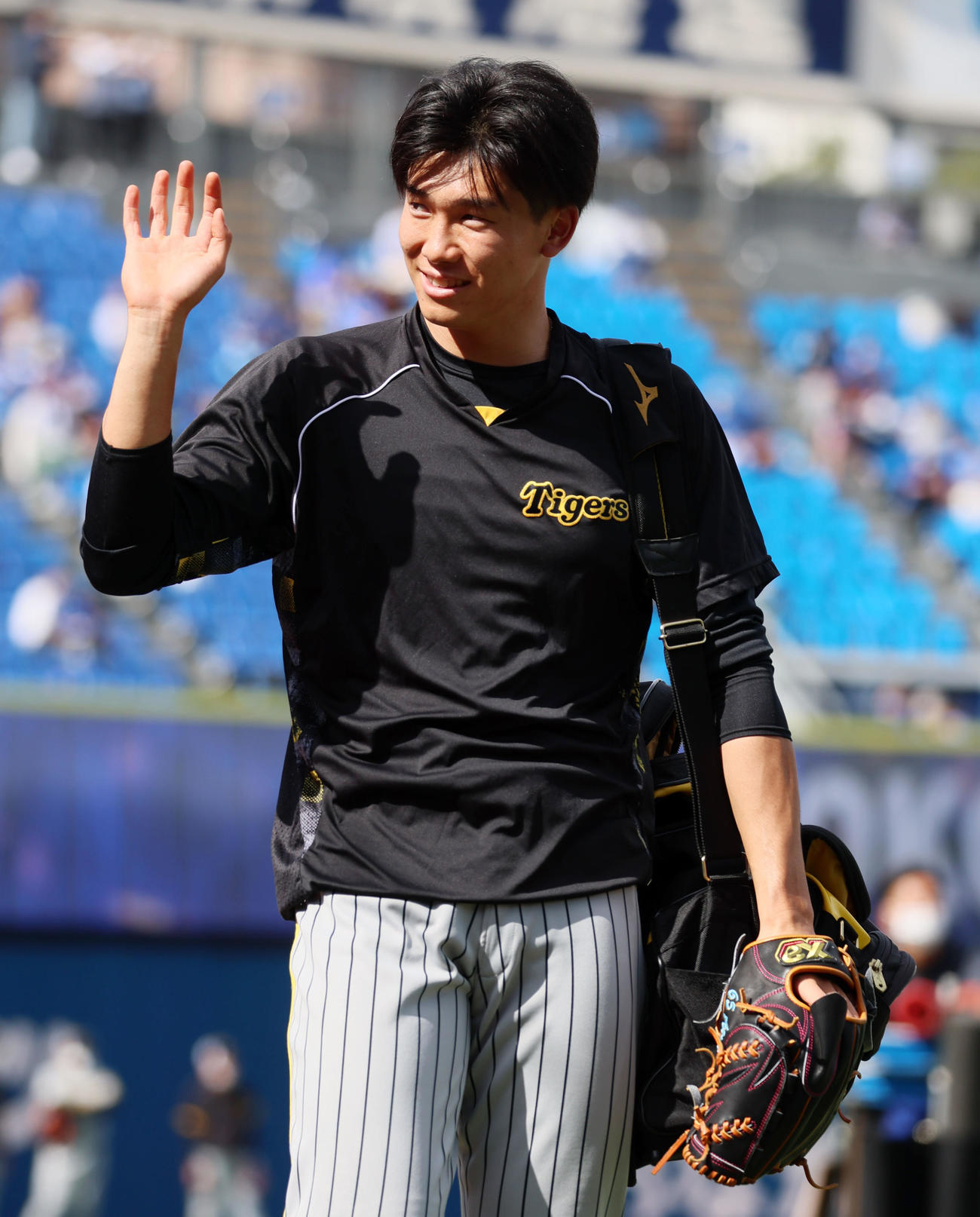 CSファイナルでも守護神を務める阪神湯浅京己（22年10月8日撮影）