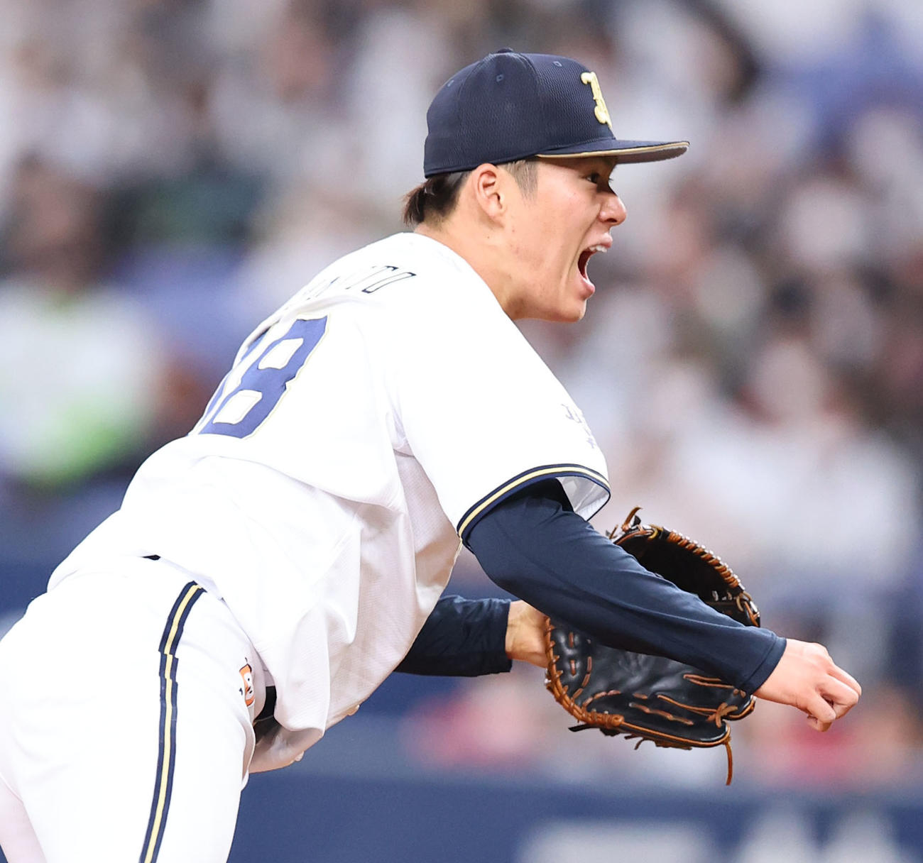 オリックス対ソフトバンク　オリックス先発の山本由伸（撮影・梅根麻紀）