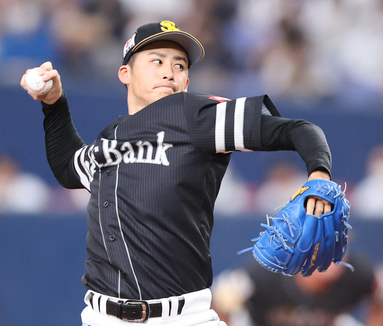 オリックス対ソフトバンク　先発・板東湧梧（撮影・梅根麻紀）