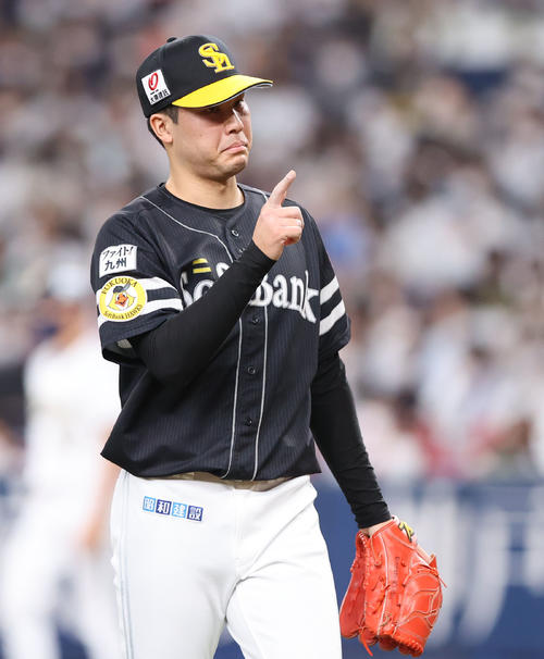オリックス対ソフトバンク　8回に登板した藤井皓哉はしっかり抑える（撮影・梅根麻紀）