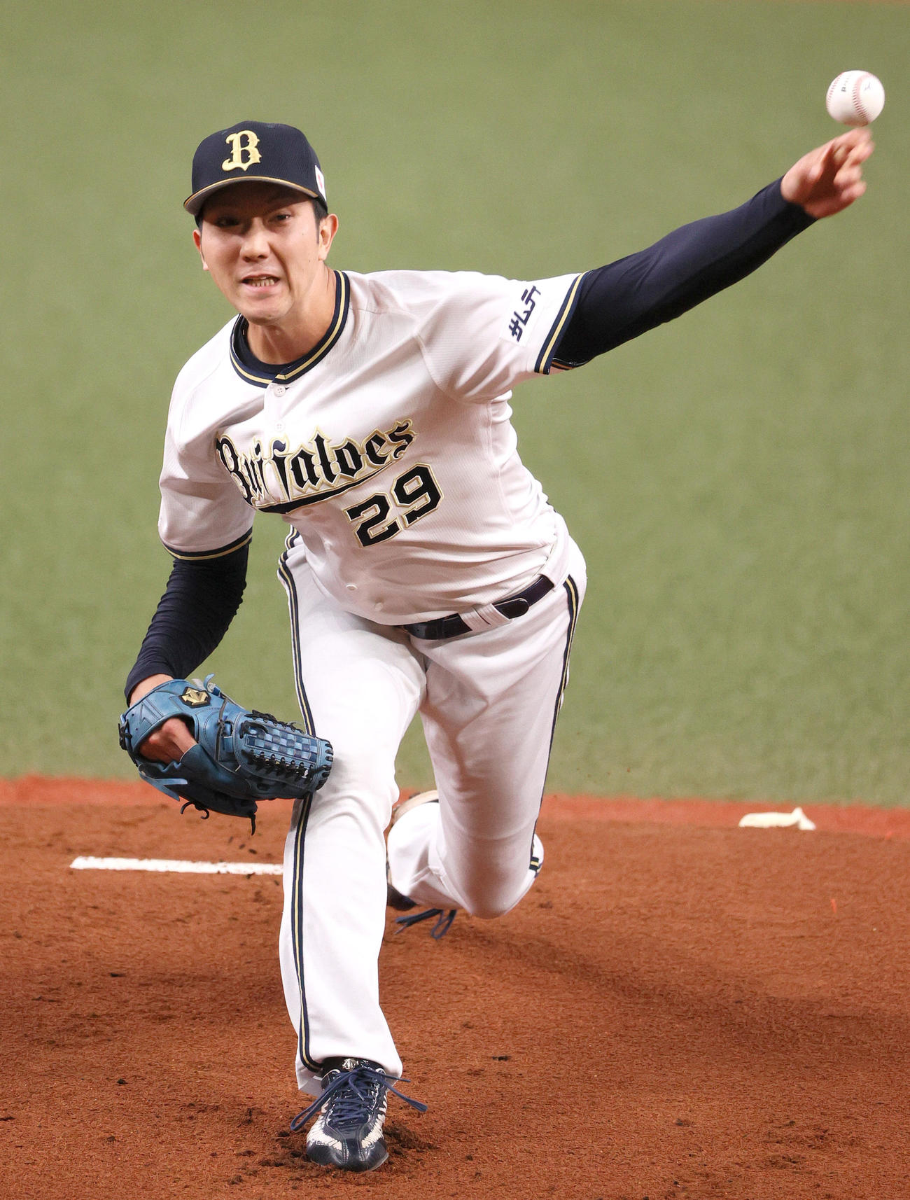 オリックス対ソフトバンク　オリックス先発の田嶋（撮影・上山淳一）