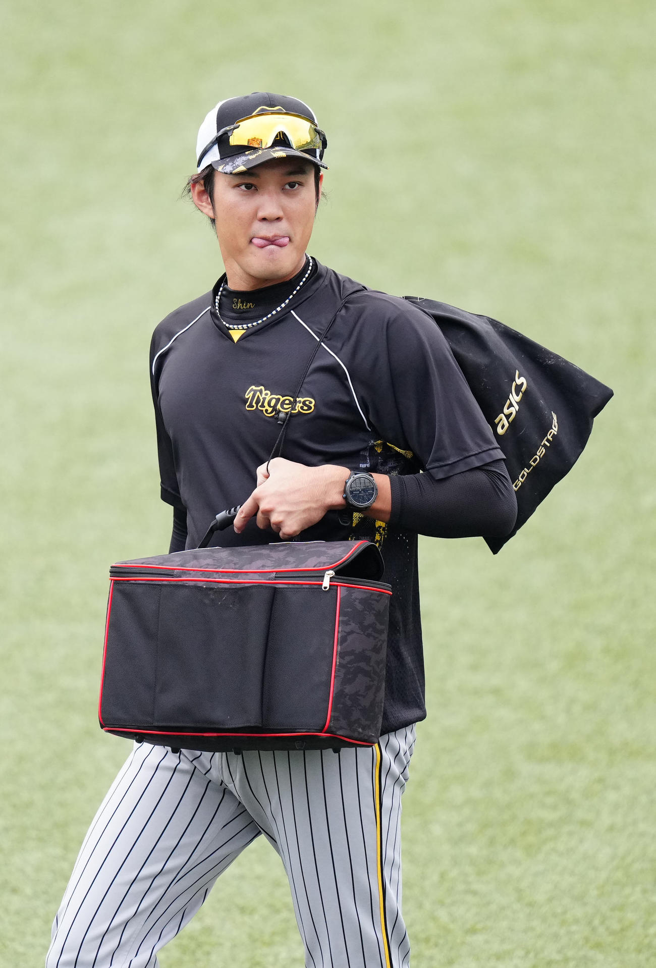 ヤクルト対阪神　試合前練習に臨む阪神藤浪（撮影・江口和貴）