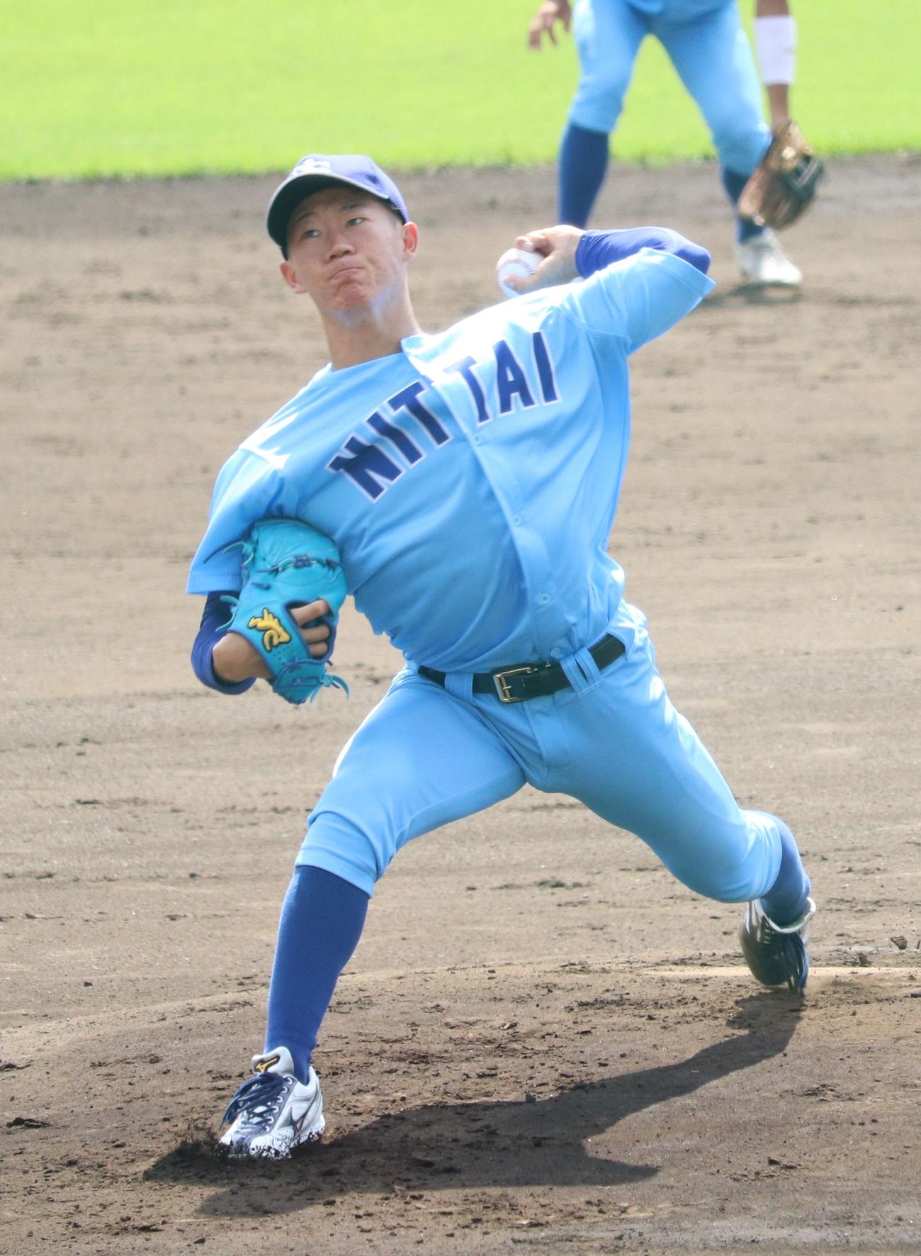 日本ハムが1位指名を公表した日体大・矢沢宏太（撮影・保坂恭子）