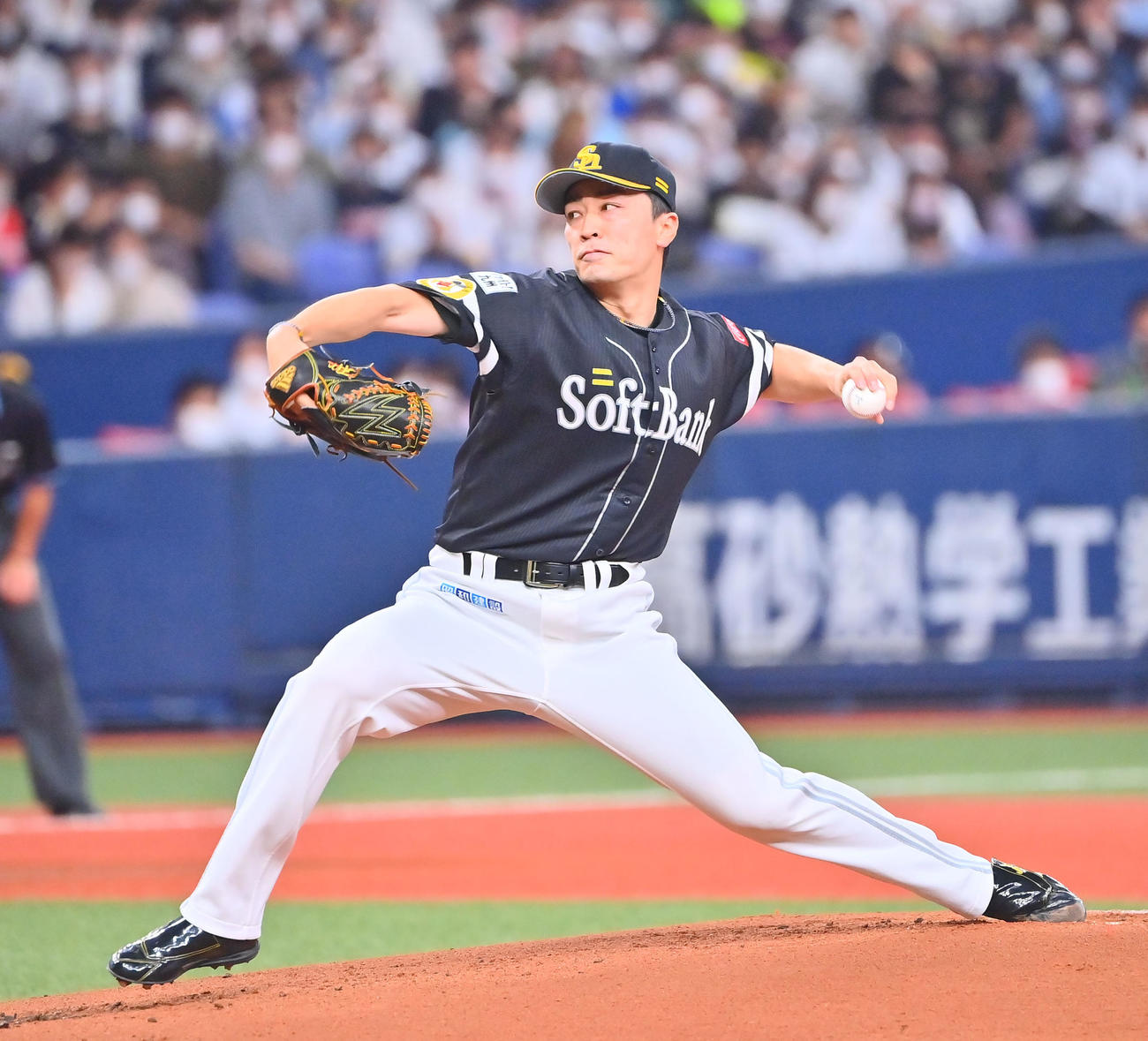 オリックス対ソフトバンク　ソフトバンク先発の和田（撮影・和賀正仁）