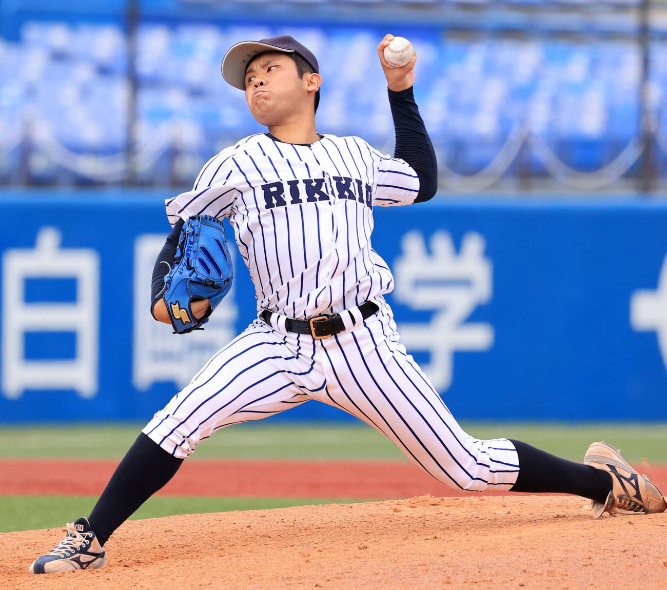 立大対早大　立大2番手の野口（撮影・浅見桂子）