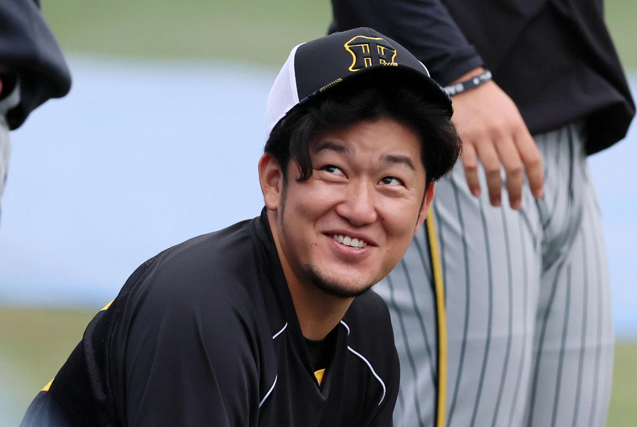阪神岩貞祐太（2022年10月14日撮影）