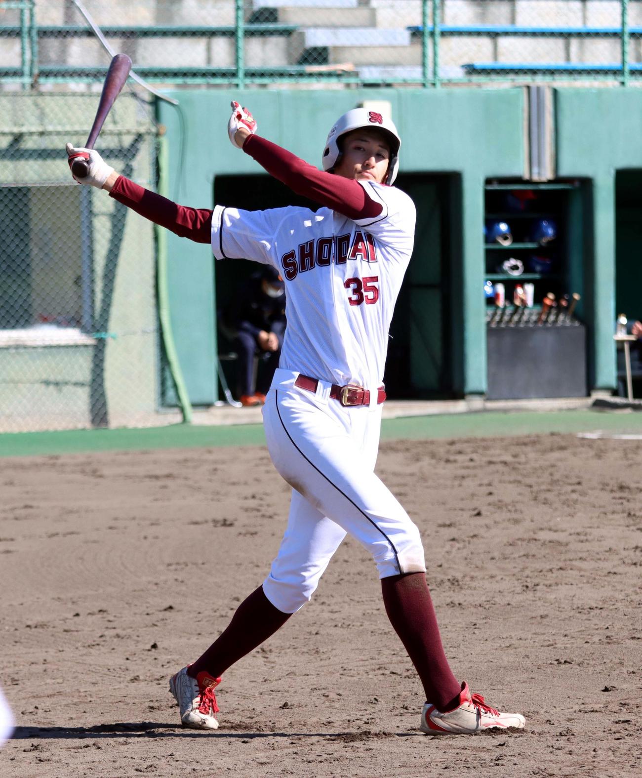 今春と秋のリーグ戦で6本塁打を放った小樽商大・山保