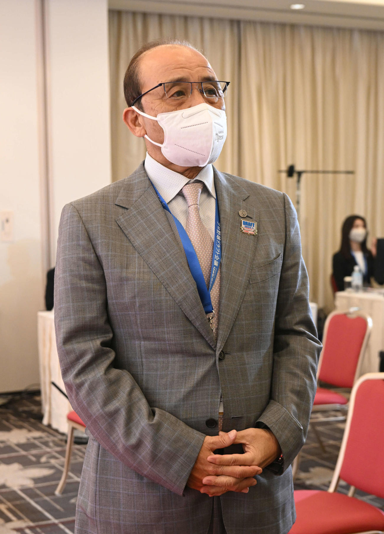 ドラフト会議に臨む阪神岡田監督（代表撮影）