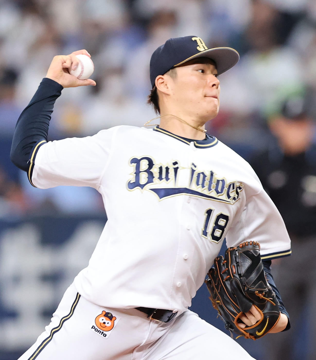 オリックス山本由伸（2022年10月12日撮影）