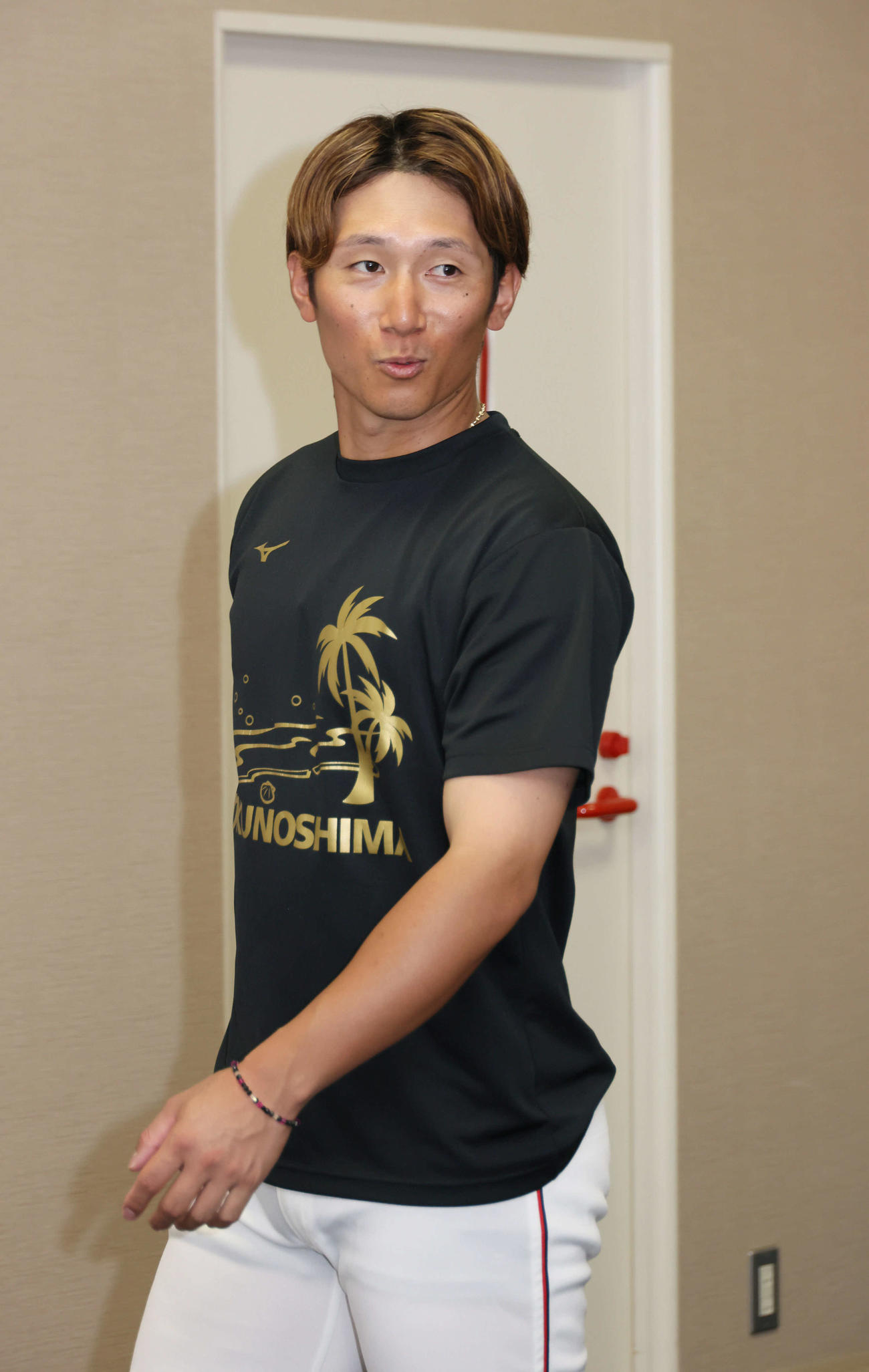 FA権を行使せず、正式に広島残留を表明した西川（撮影・加藤孝規）
