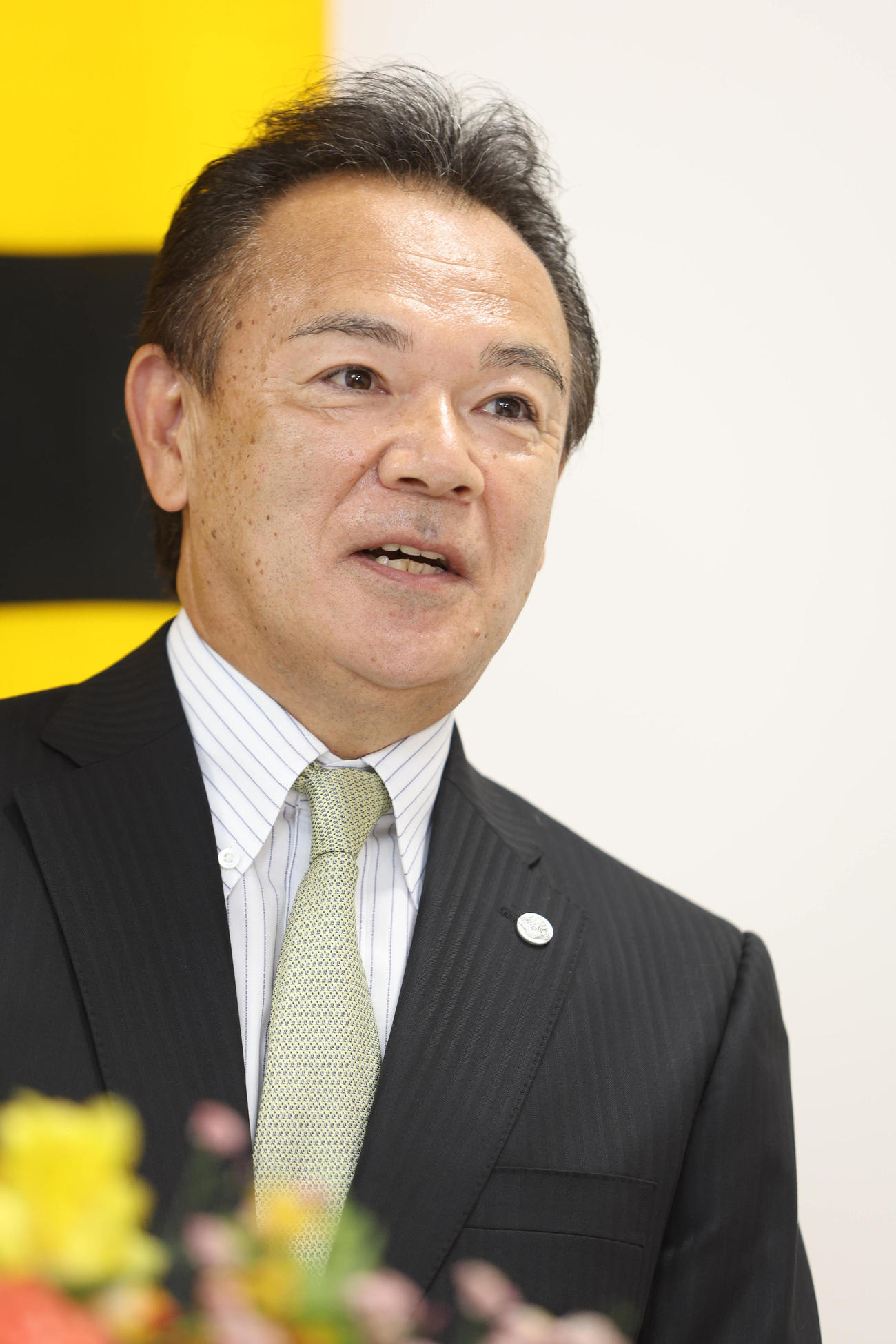 就任会見で抱負を語るタイガース和田2軍新監督（代表撮影）