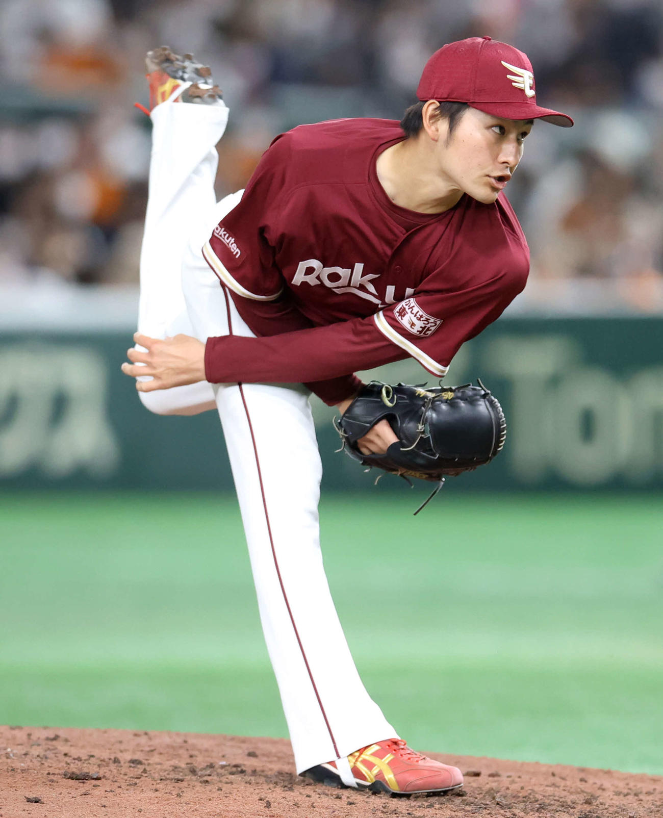 巨人対楽天　楽天2番手で登板する渡辺佑（2022年3月20日撮影）