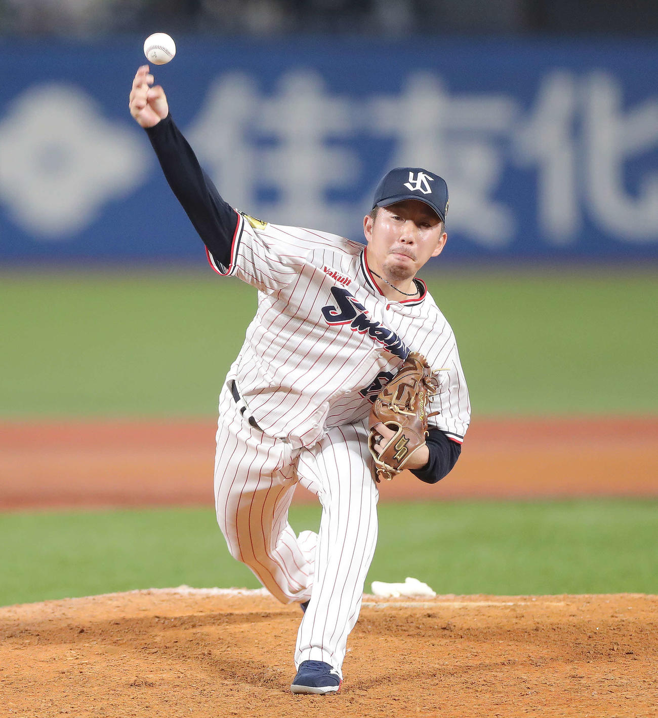 ヤクルト対オリックス　8回表、ヤクルト4番手で登板する今野（撮影・河田真司）