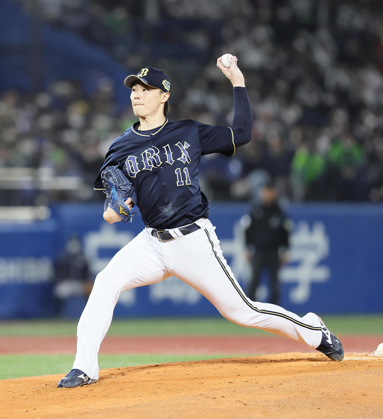 ヤクルト対オリックス　オリックス先発の山崎福（撮影・足立雅史）