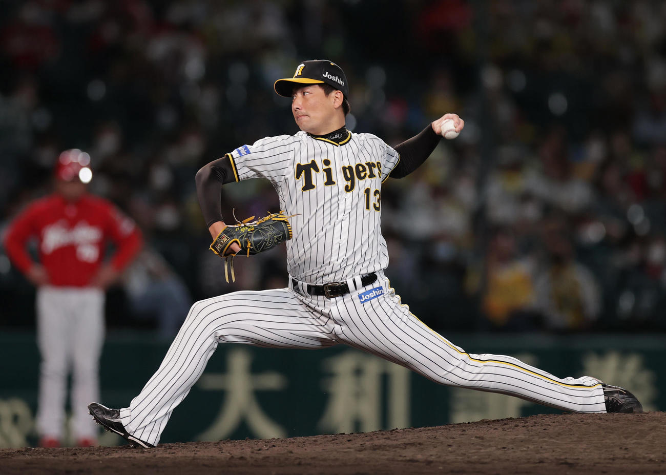 阪神岩崎優（2022年9月21日撮影）