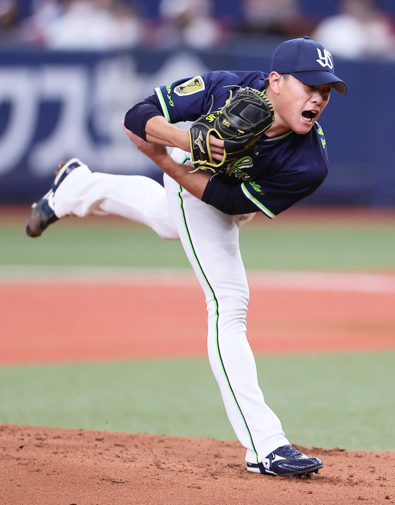 オリックス対ヤクルト　ヤクルト先発の高橋（撮影・足立雅史）