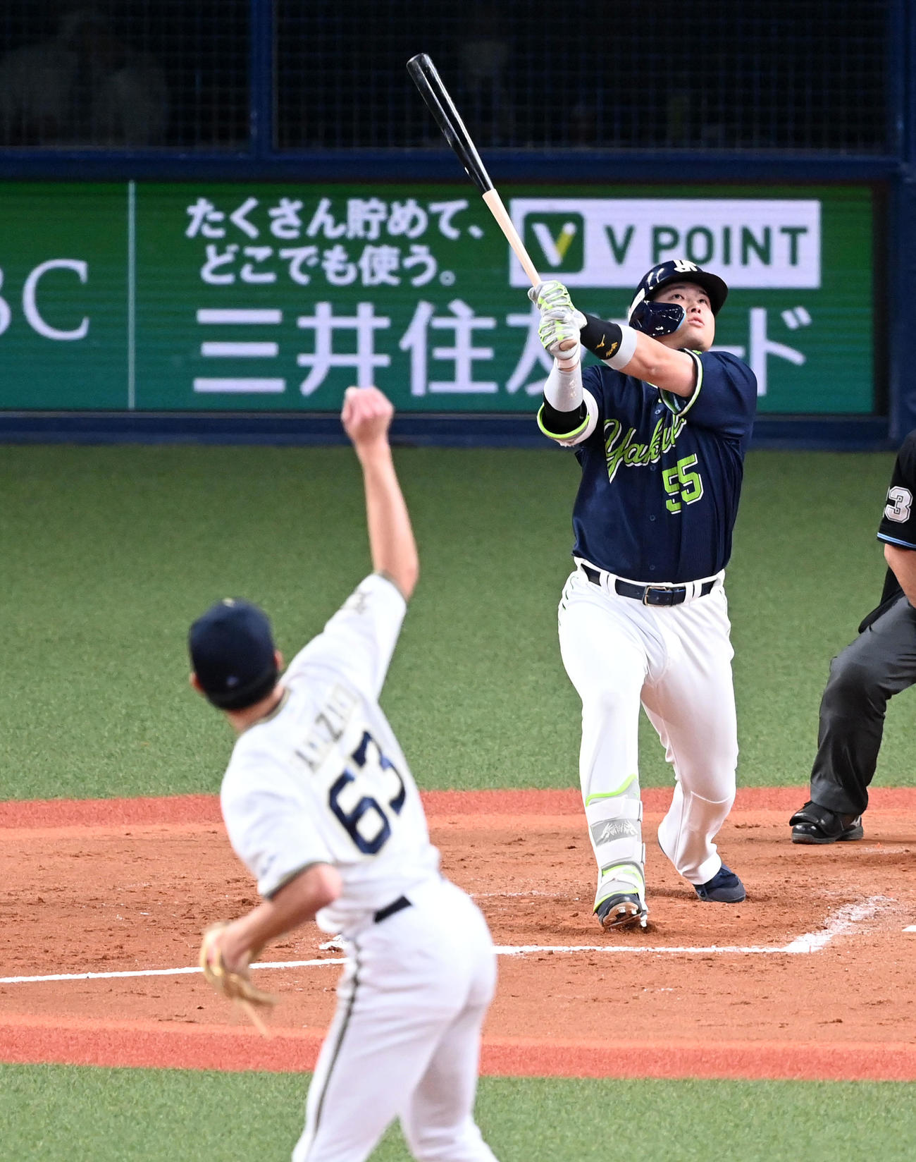 オリックス対ヤクルト　8回表ヤクルト1死、村上は左飛に倒れる。投手山崎颯（撮影・前岡正明）