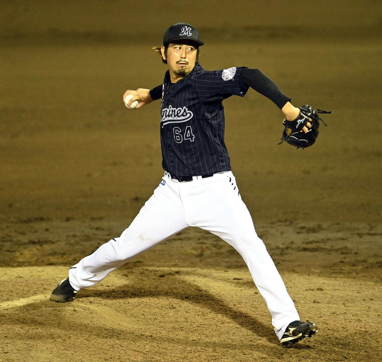 ロッテ大嶺祐太投手（2021年8月19日撮影）