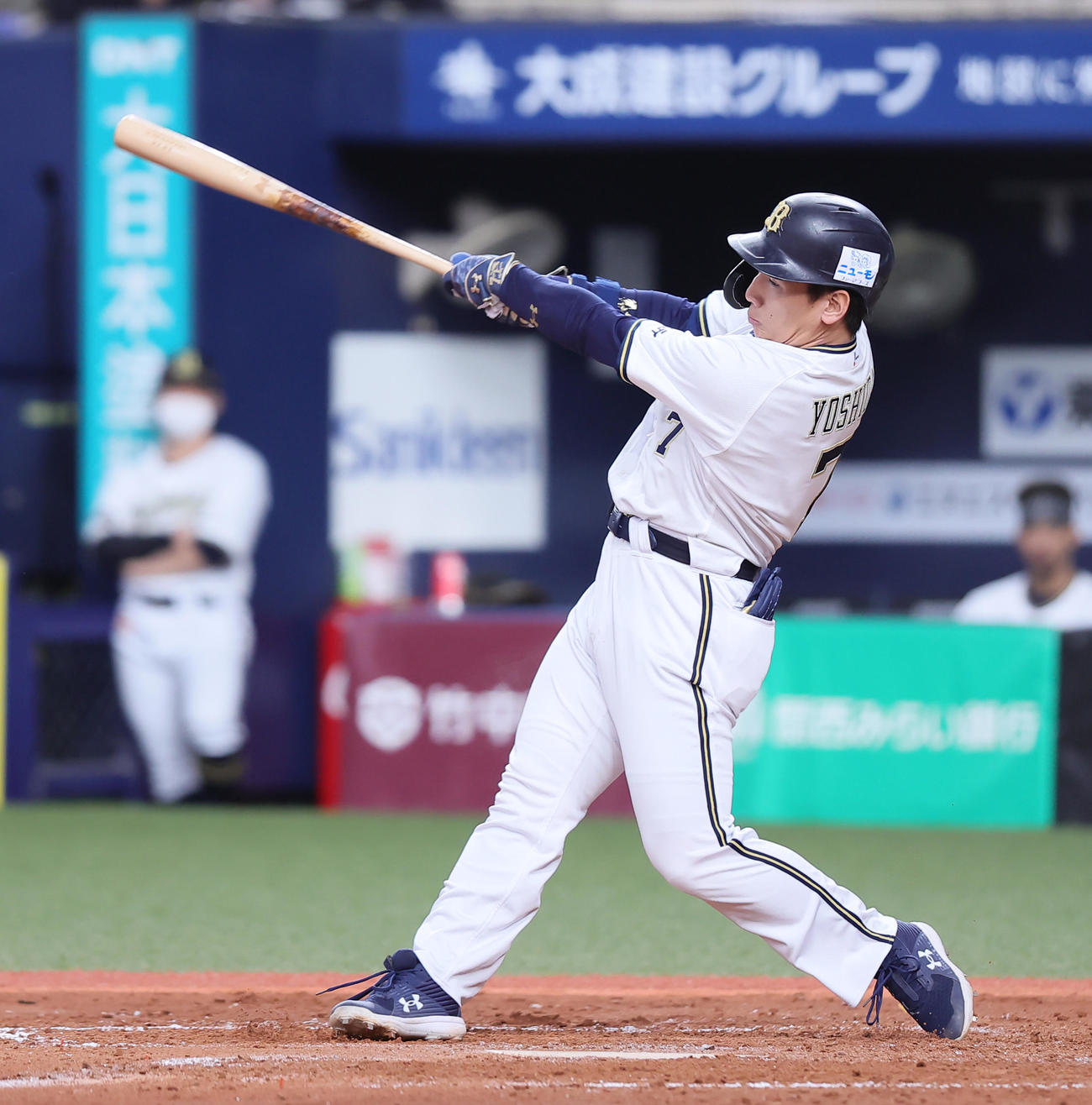 オリックス対ヤクルト　5回裏オリックス1死、吉田正は中越え本塁打を放つ（撮影・足立雅史）