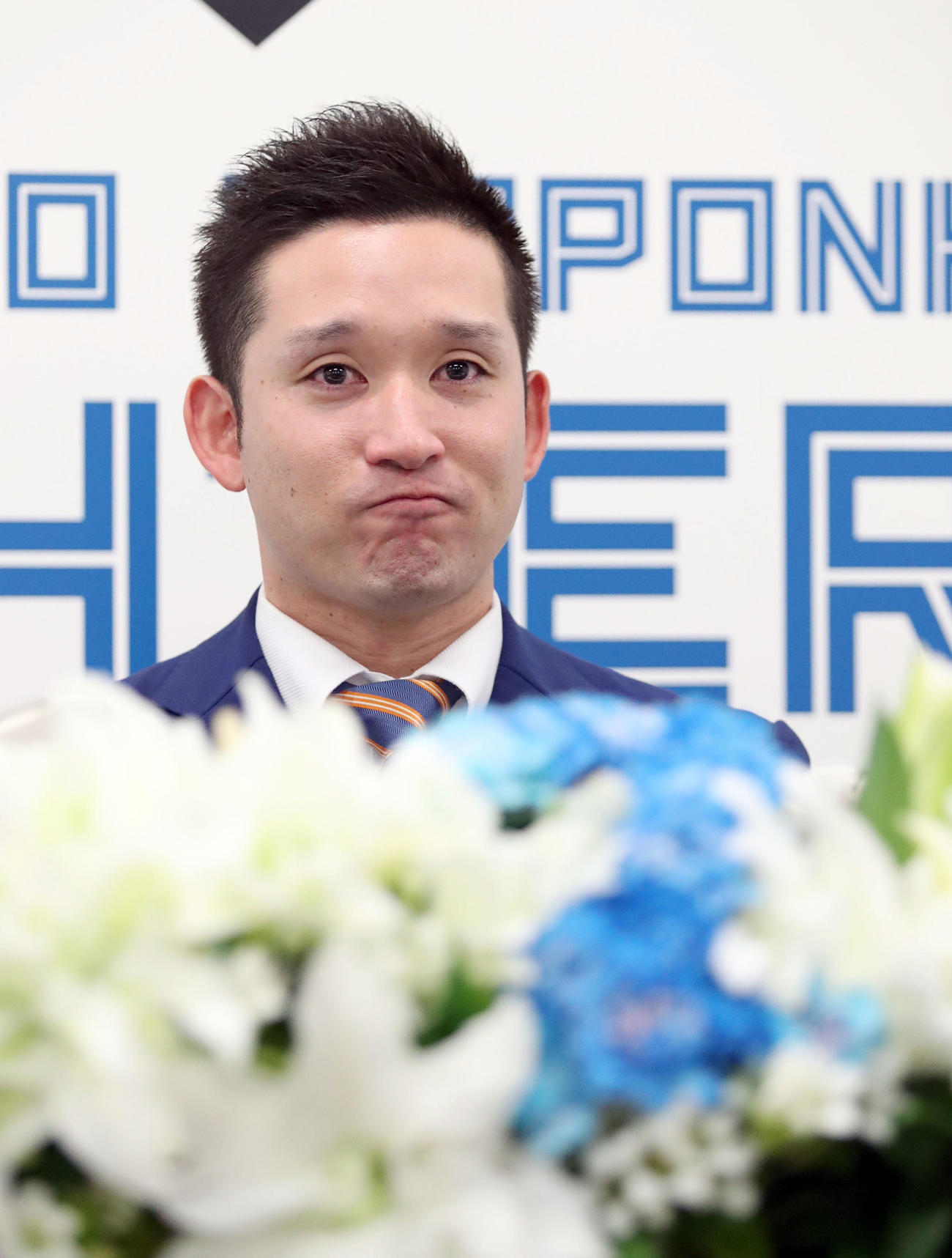 引退会見に臨む杉谷拳士（撮影・佐藤翔太）