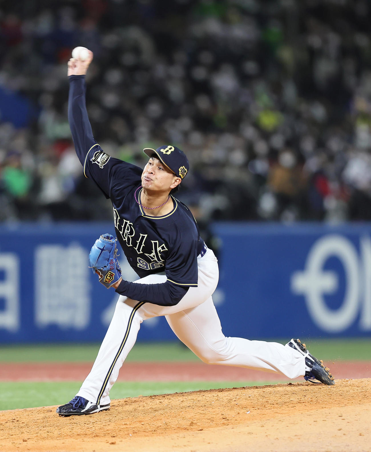 ヤクルト対オリックス　オリックス2番手の宇田川（撮影・足立雅史）