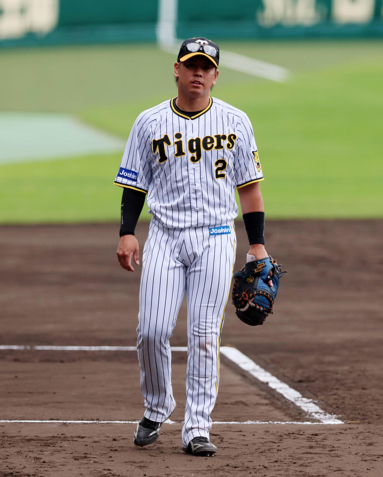 秋季キャンプに参加する梅野（撮影・加藤哉）