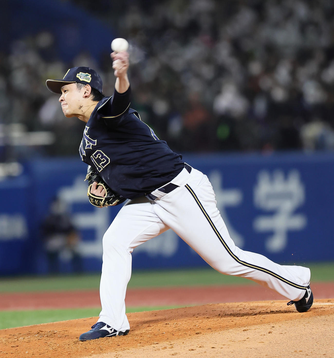 ヤクルト対オリックス　オリックス先発の宮城（撮影・足立雅史）