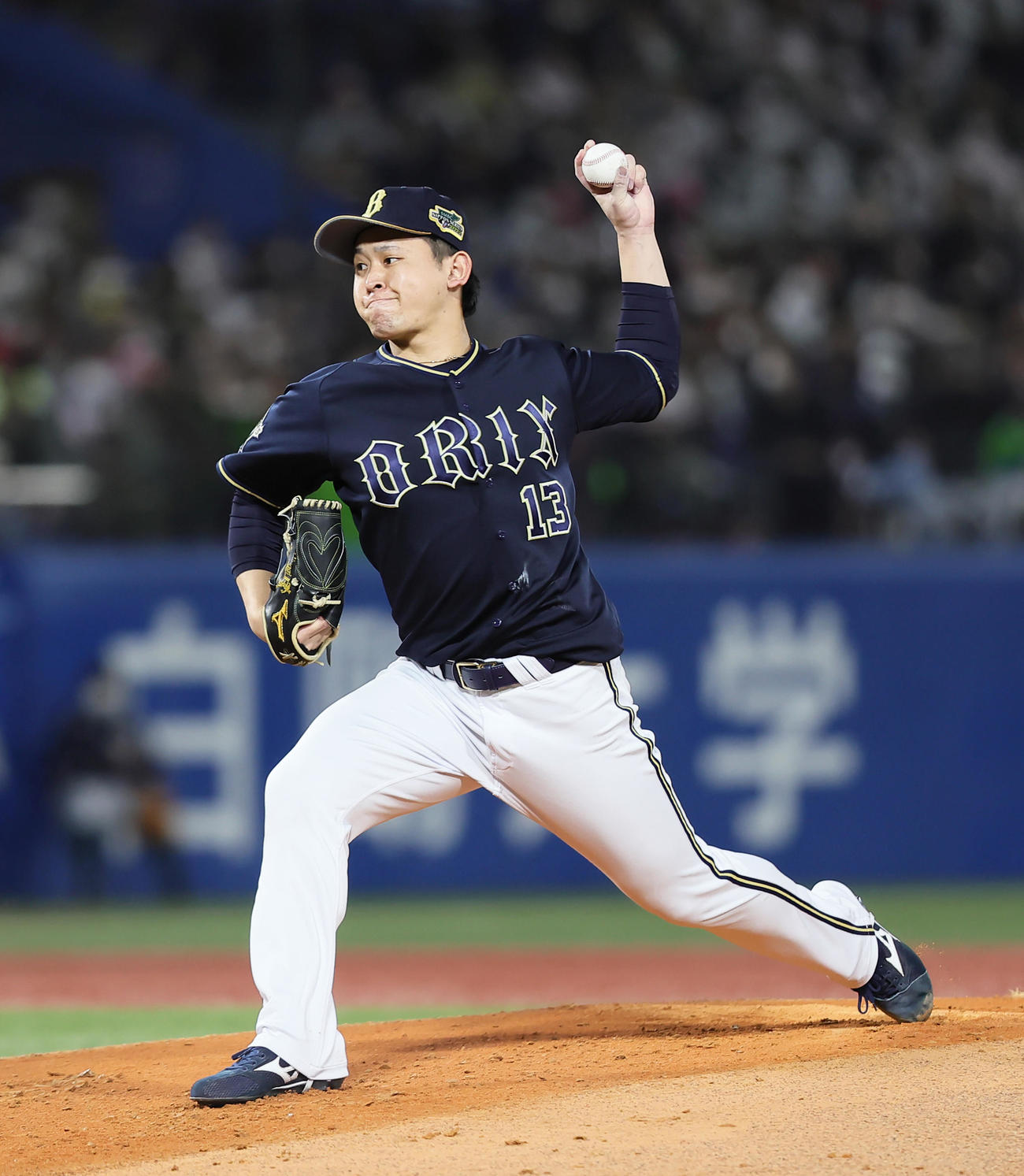 ヤクルト対オリックス　オリックス先発の宮城（撮影・足立雅史）