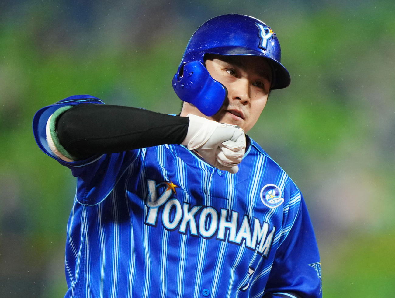 DeNA佐野恵太（2022年9月23日撮影）