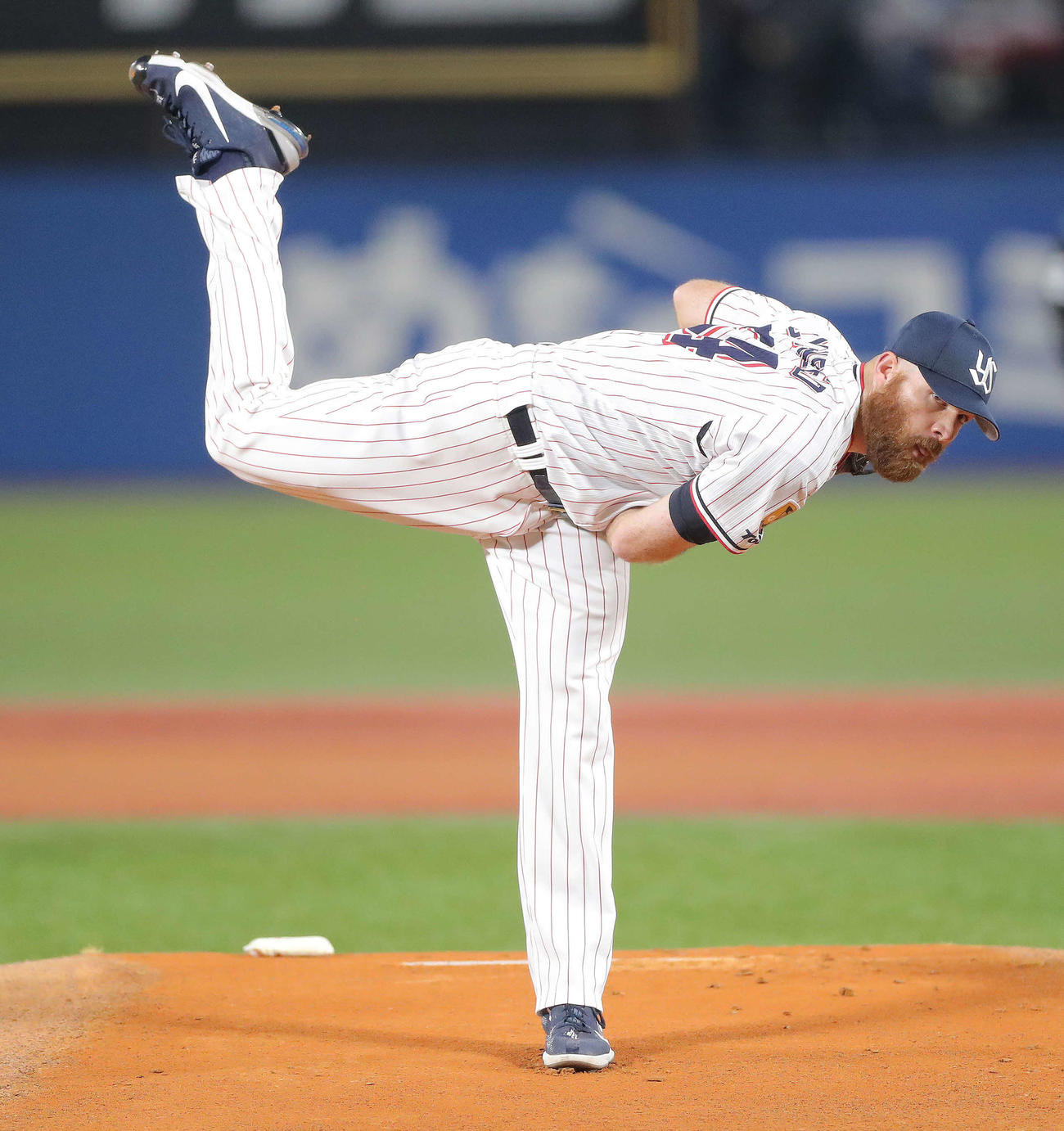 SMBC日本シリーズ2022　ヤクルト対オリックス　ヤクルト先発のサイスニード（2022年10月30日撮影）