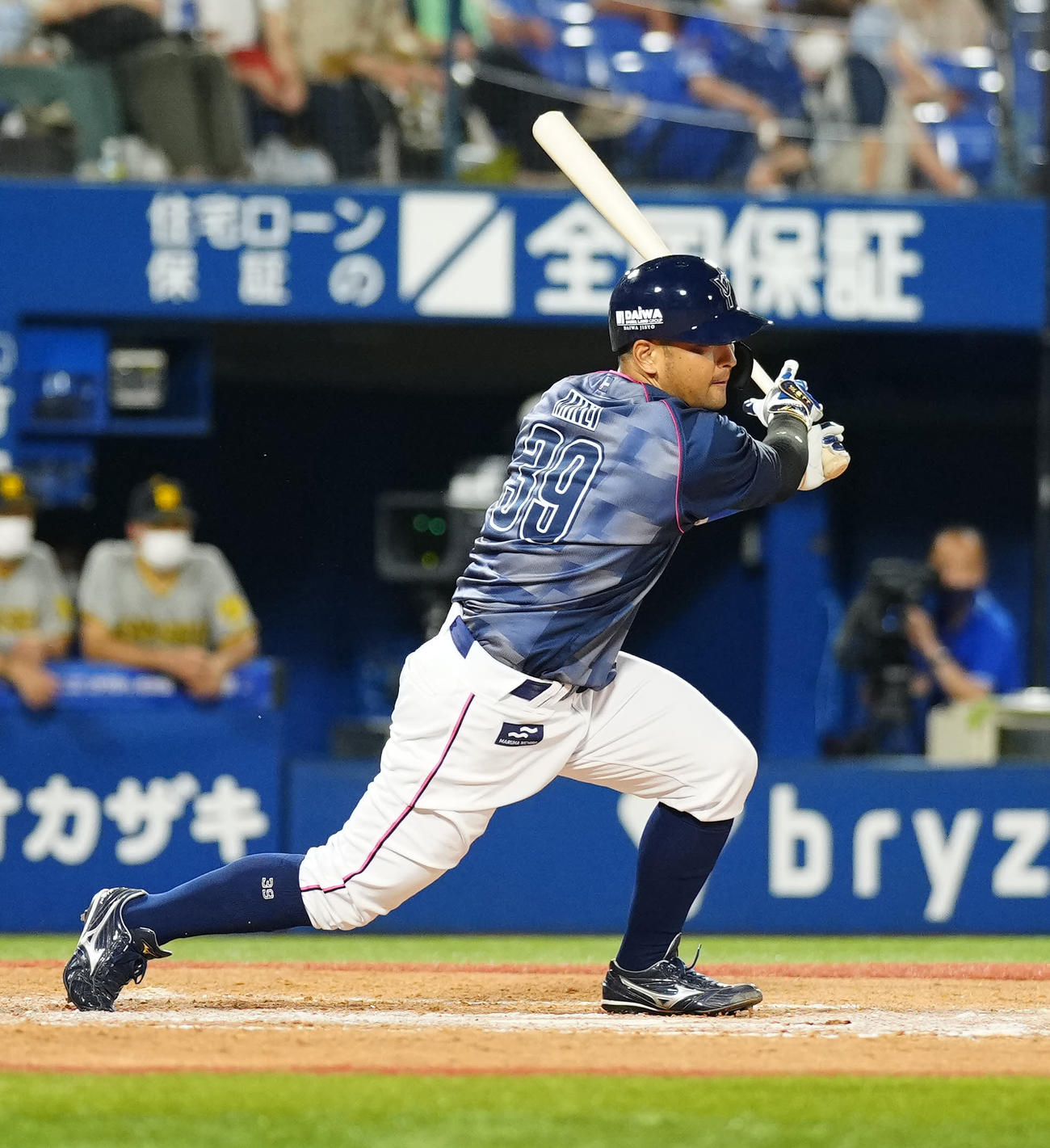 DeNA嶺井博希（2022年6月30日撮影）