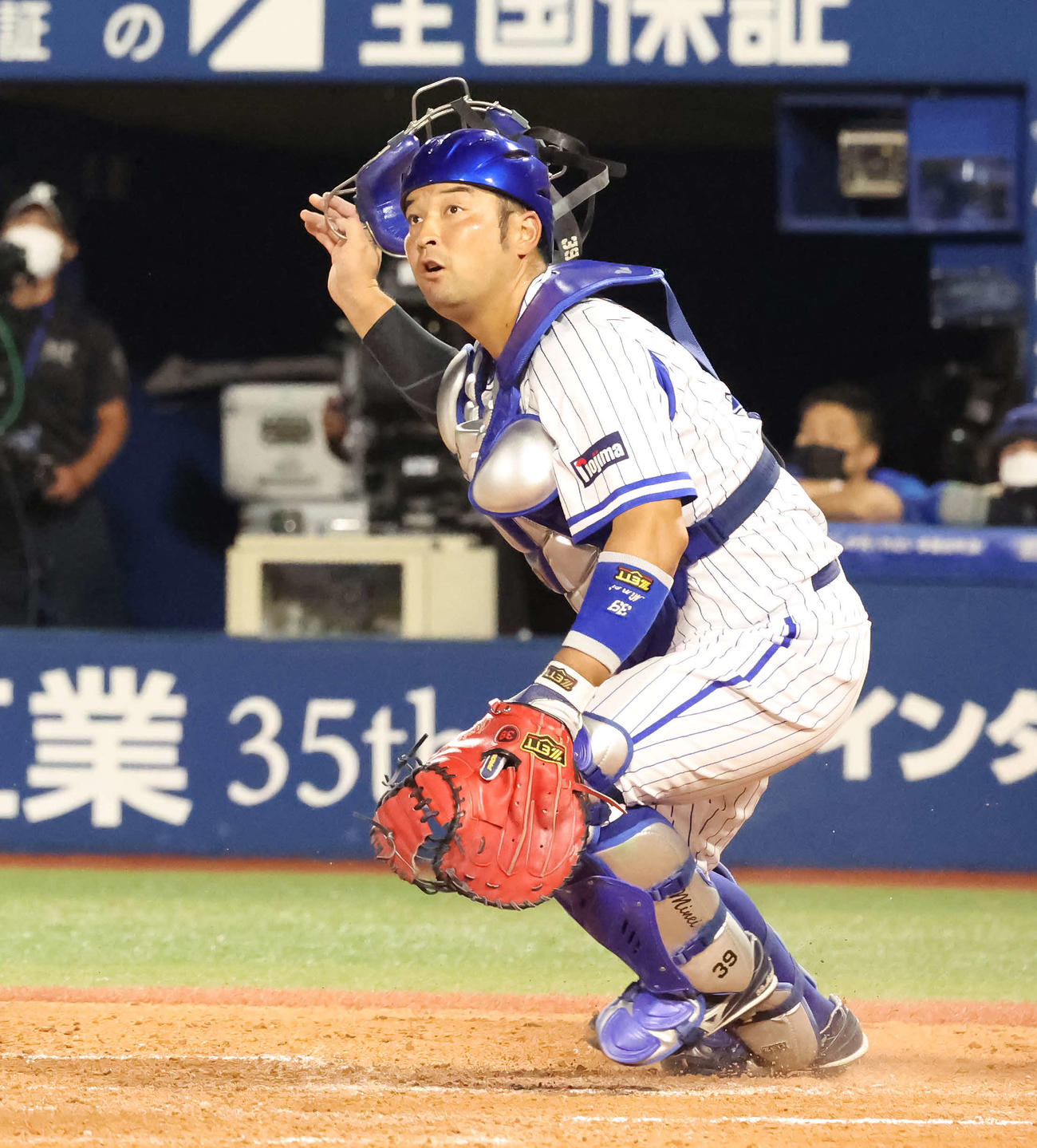 DeNA嶺井博希（2022年8月28日撮影）