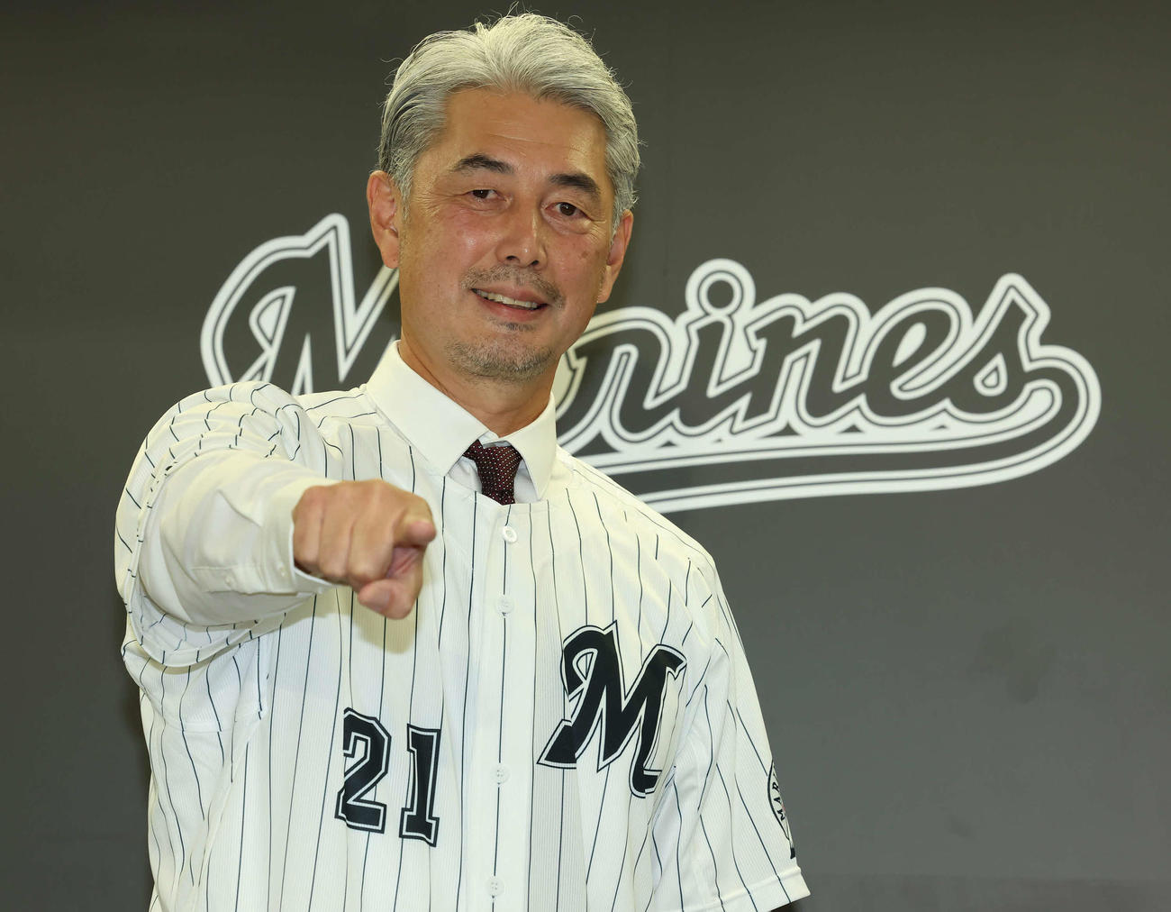 ロッテ吉井理人新監督（2022年10月18日撮影）