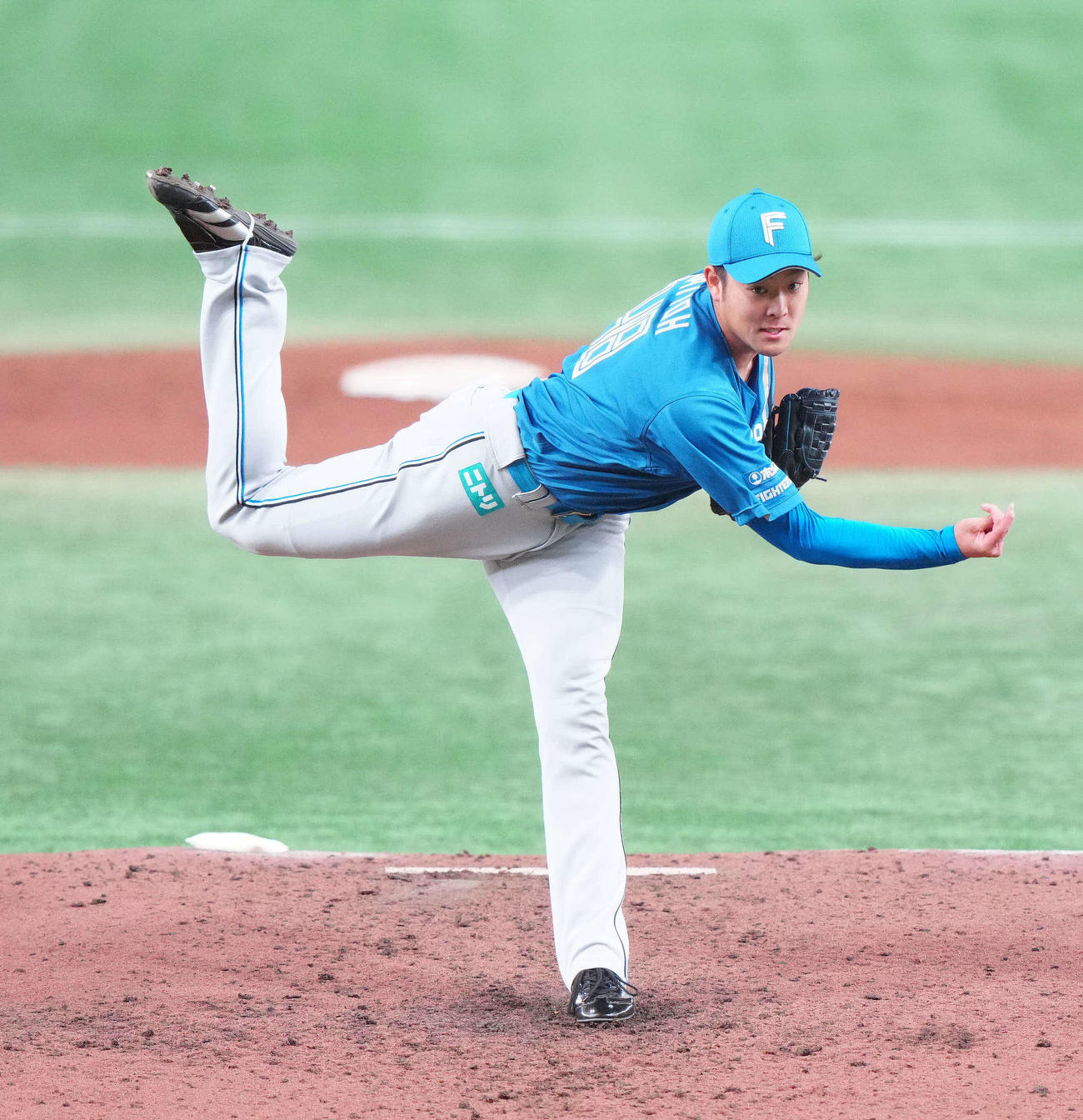 日本代表対日本ハム　日本ハム3番手の斎藤（撮影・江口和貴）