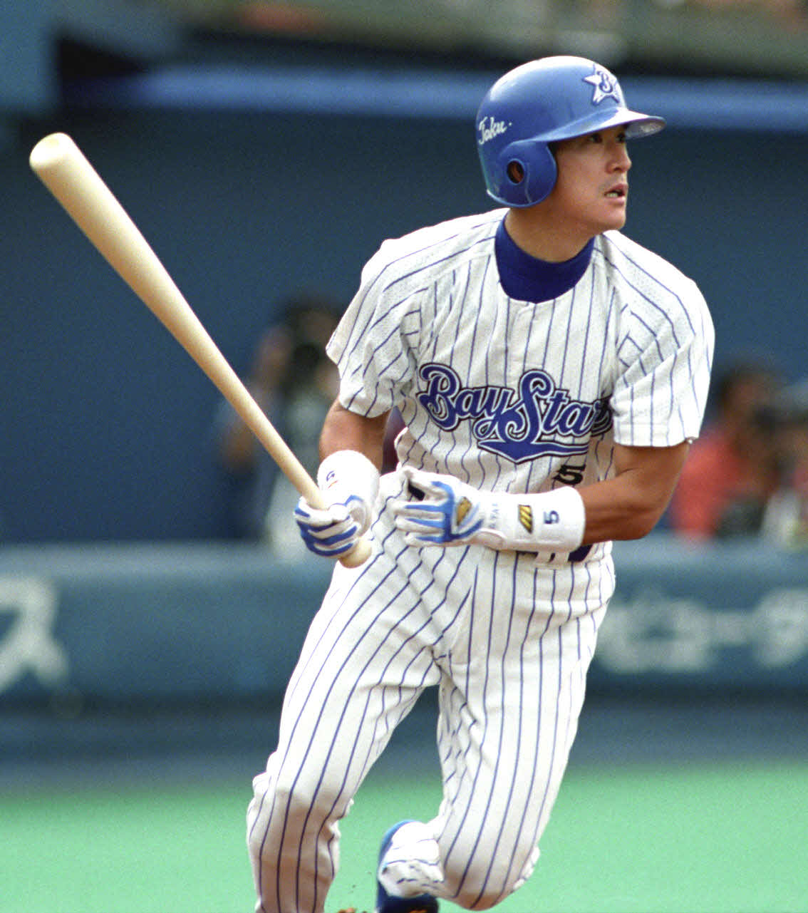 横浜で背番号5を背負った石井琢朗（1998年9月撮影）