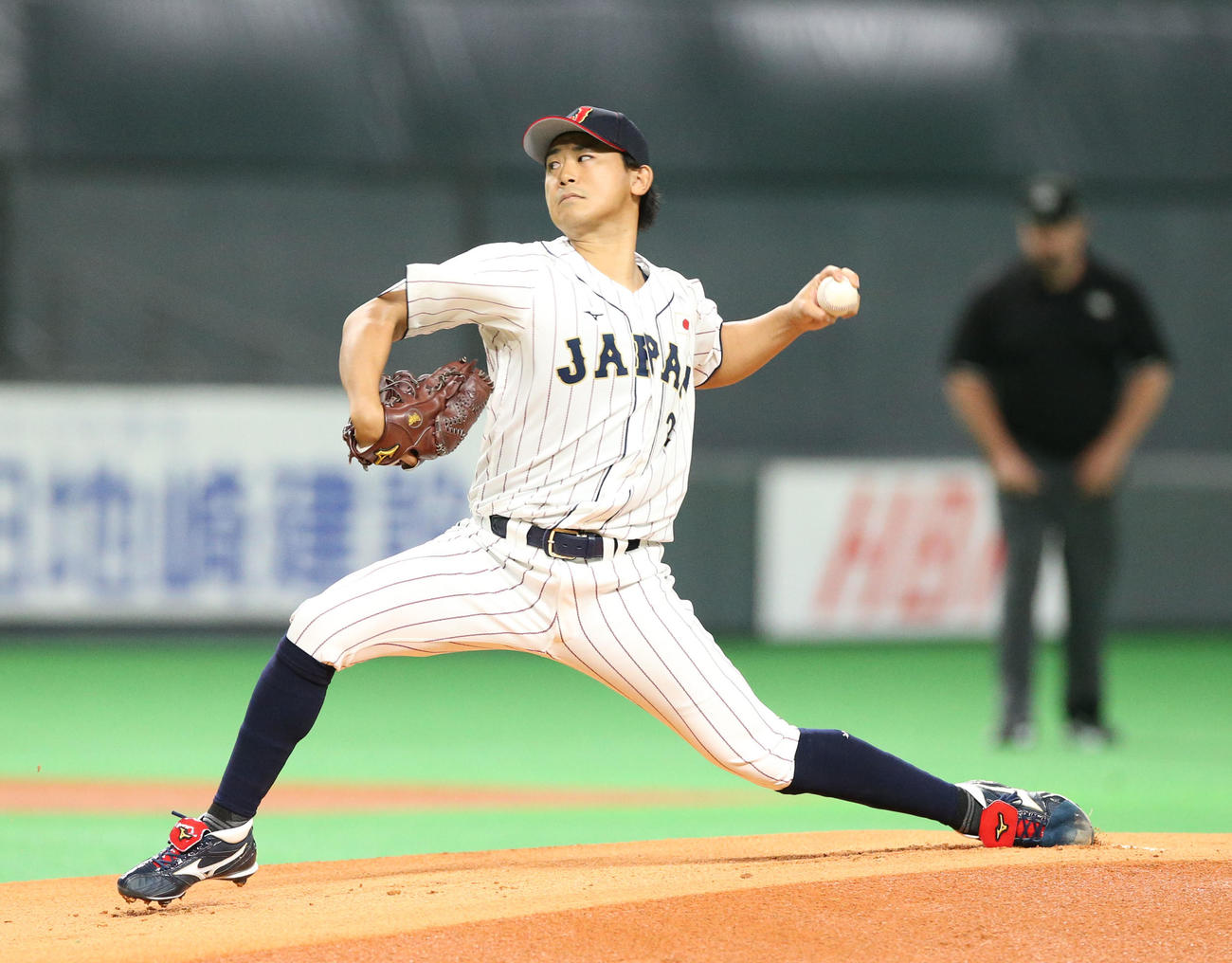 日本対オーストラリア　日本先発の今永（撮影・佐藤翔太）