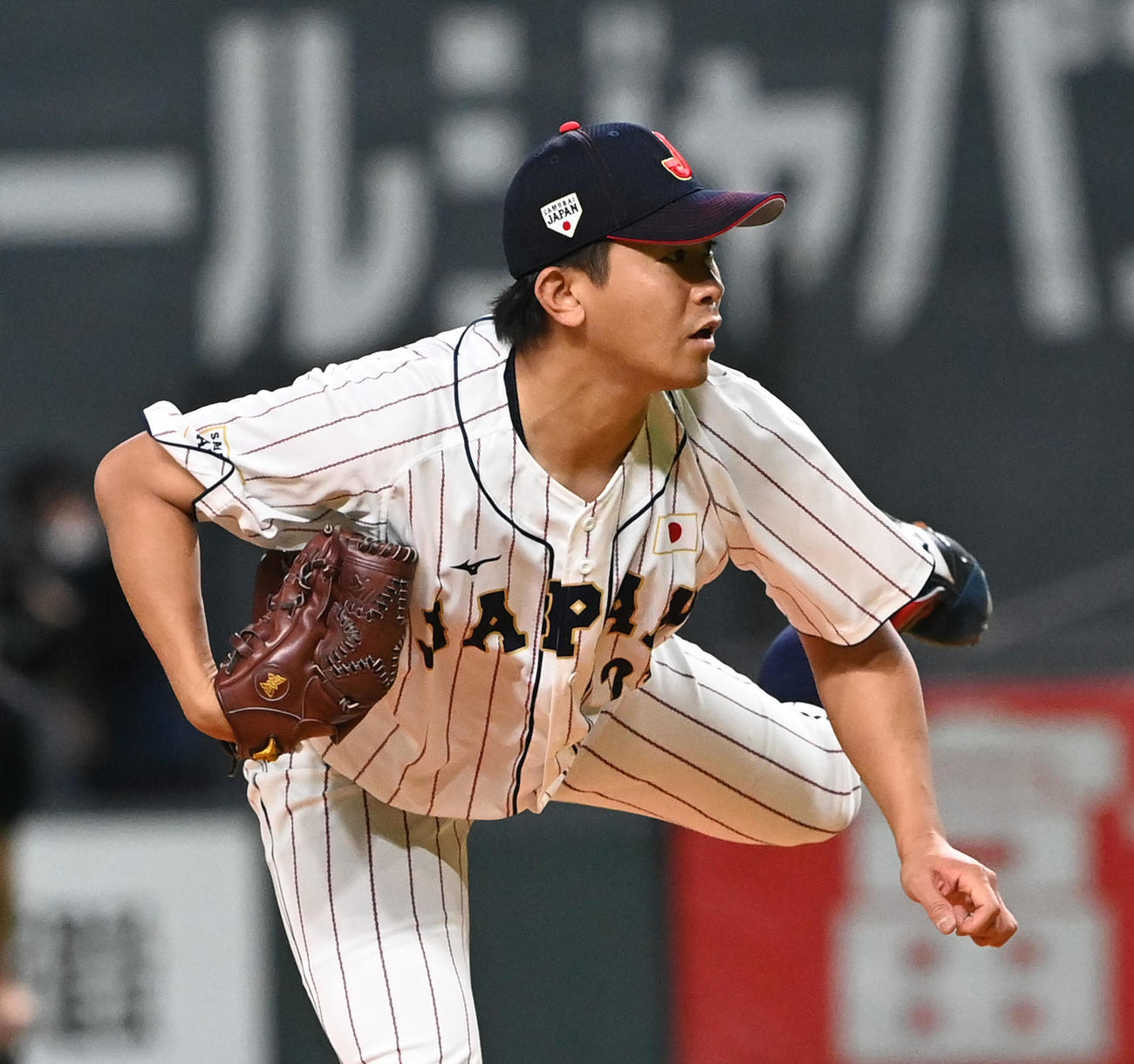 日本対オーストラリア　日本先発の今永（撮影・前岡正明）
