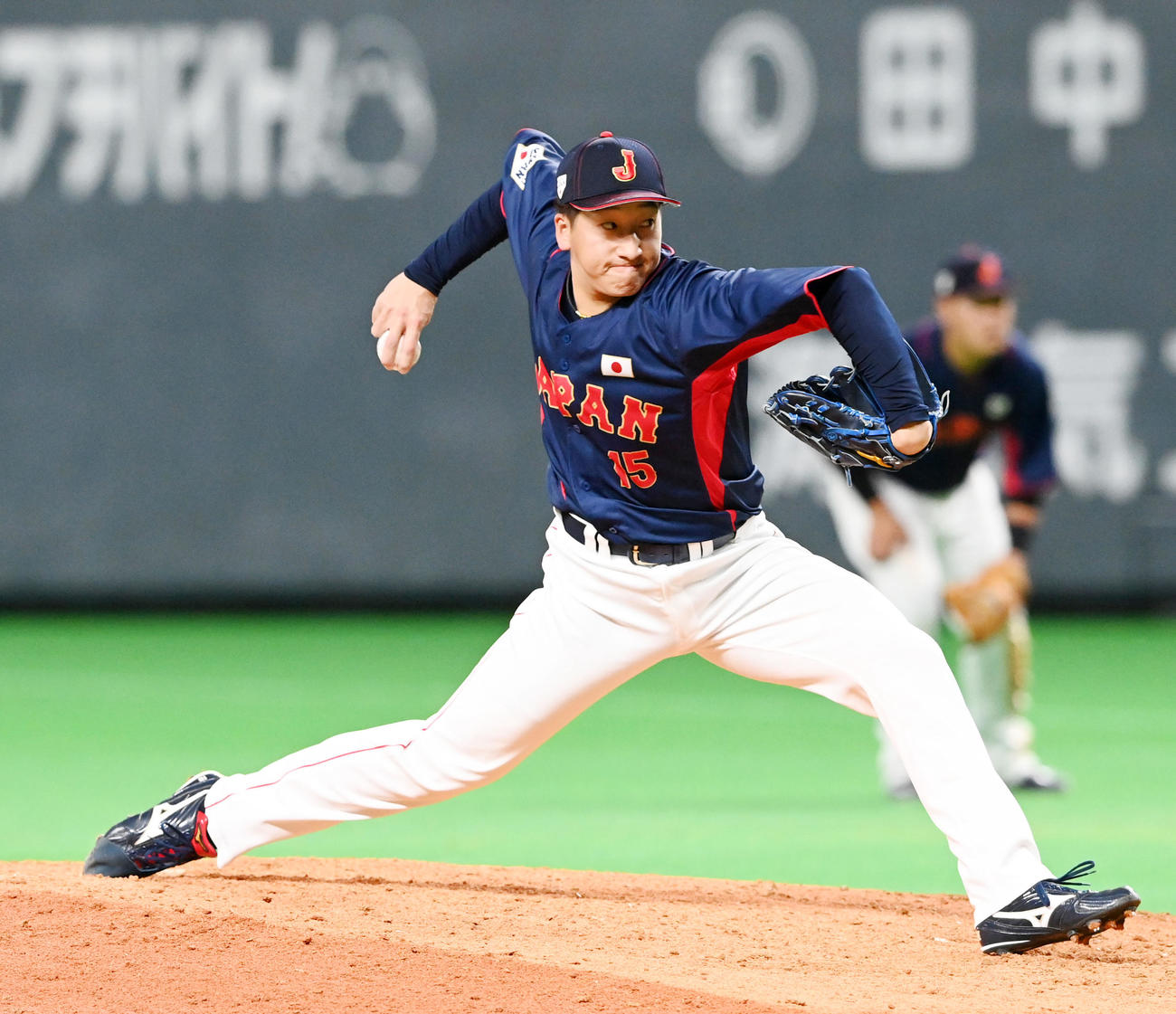 オーストラリア対日本　9回を締めくくった大勢（撮影・前岡正明）