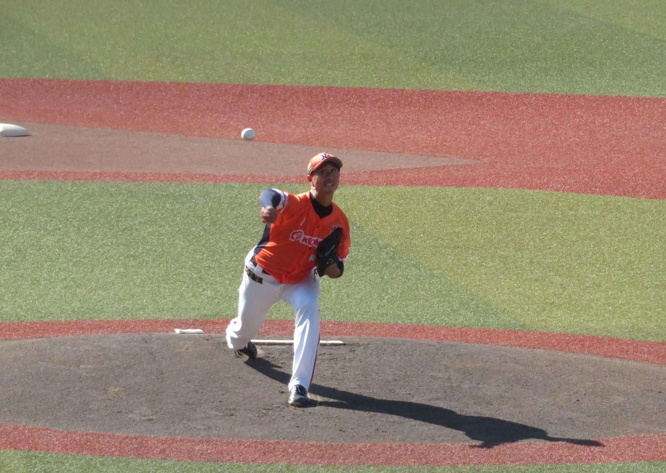 ロッテ秋季練習に参加した元オリックスの吉田一将（撮影・金子真仁）