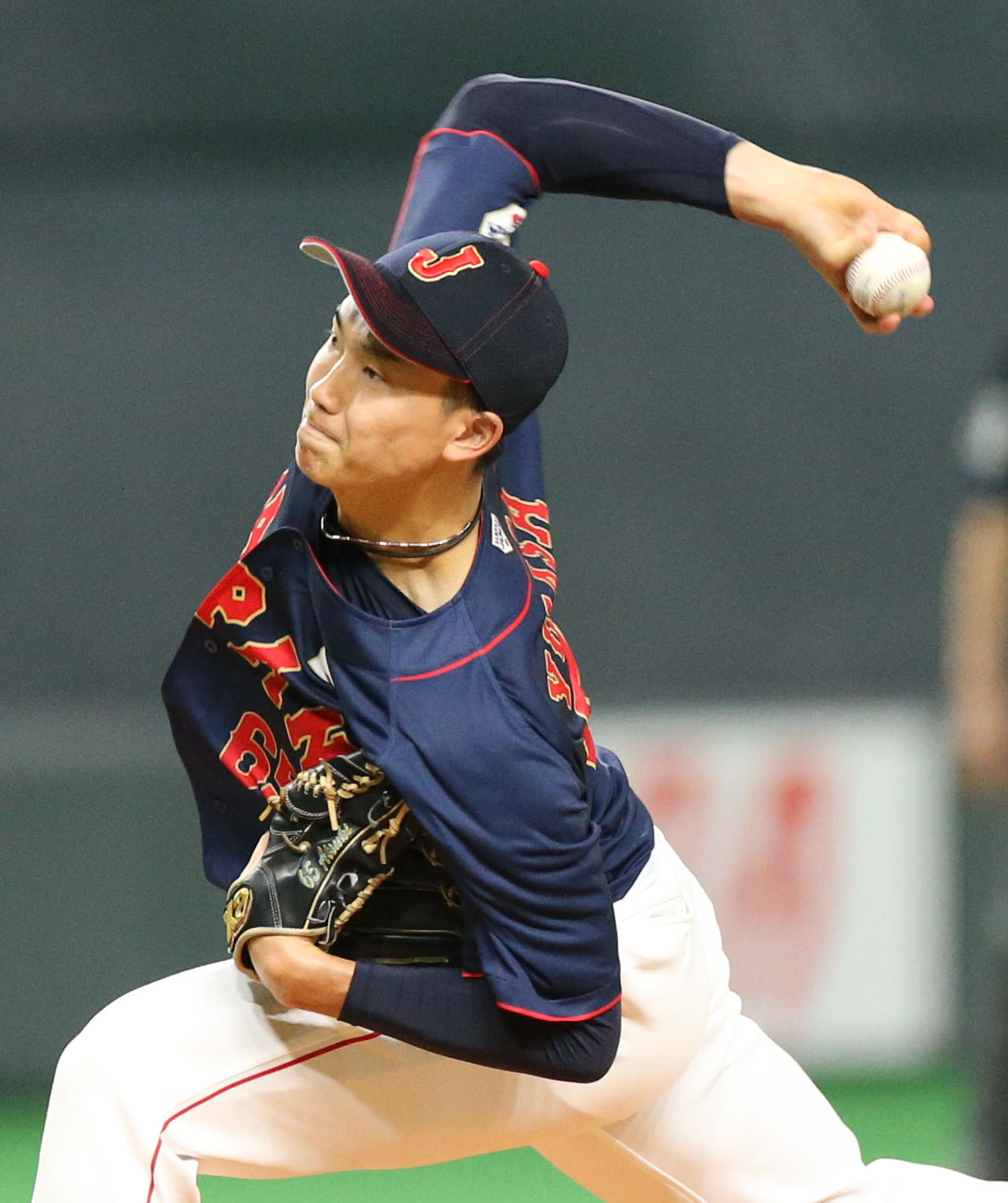 日本（侍ジャパン）湯浅京己（2022年11月10日撮影）