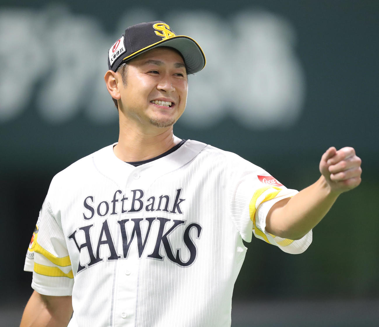 ソフトバンク奥村政稔（2022年9月13日撮影）
