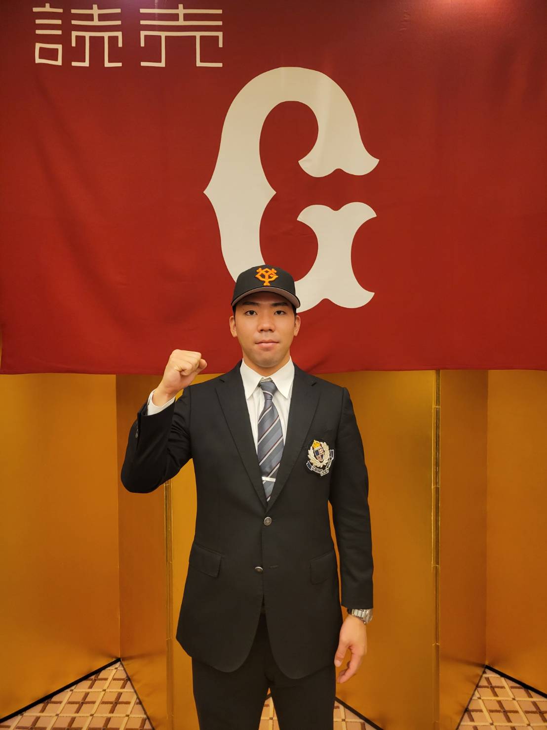仮契約を行った巨人育成1位の松井颯投手（球団提供）