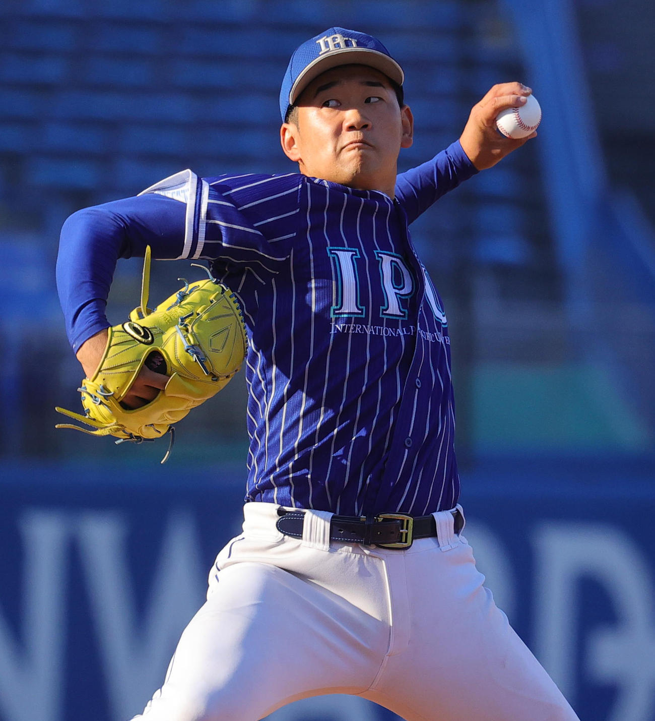 国際武道大対環太平洋大　環太平洋大先発の徳山（撮影・野上伸悟）