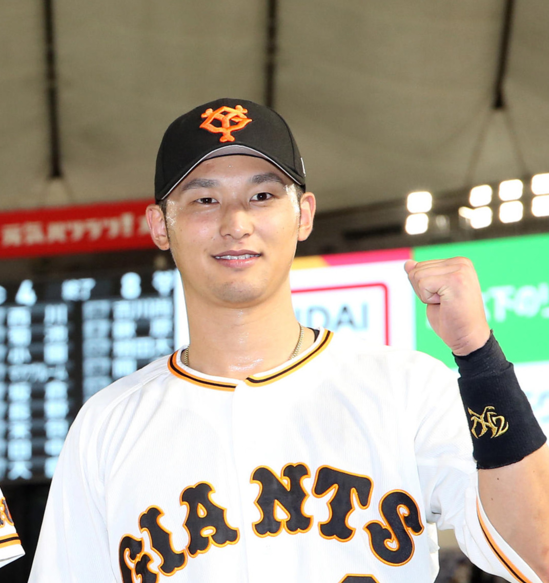 巨人吉川尚輝（2022年4月21日撮影）