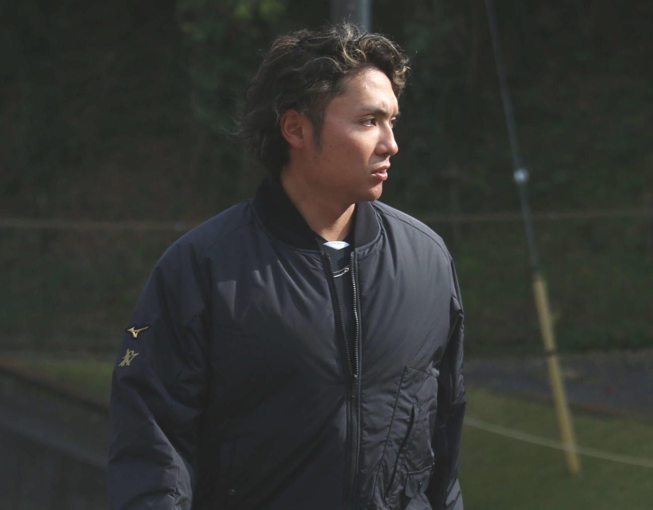 千葉・鎌ケ谷での秋季練習に参加した日本ハム伊藤（撮影・木下大輔）