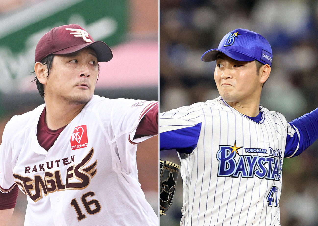 トレードで獲得した涌井秀章（左）と砂田毅樹