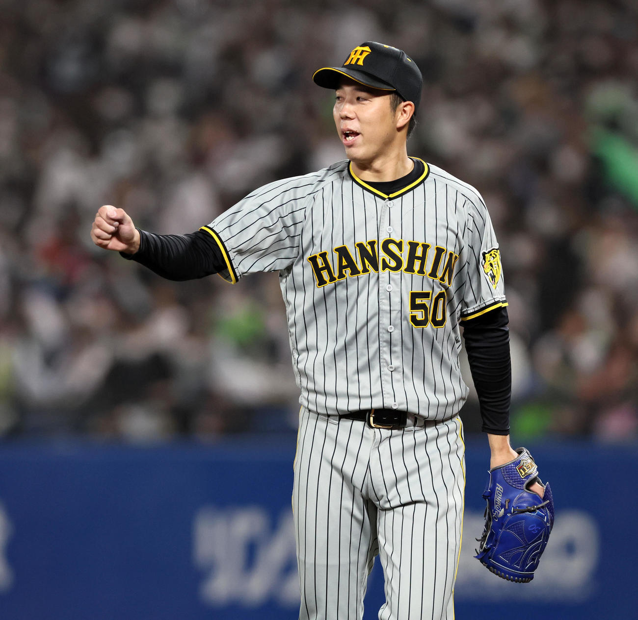 阪神青柳晃洋（2022年10月14日撮影）