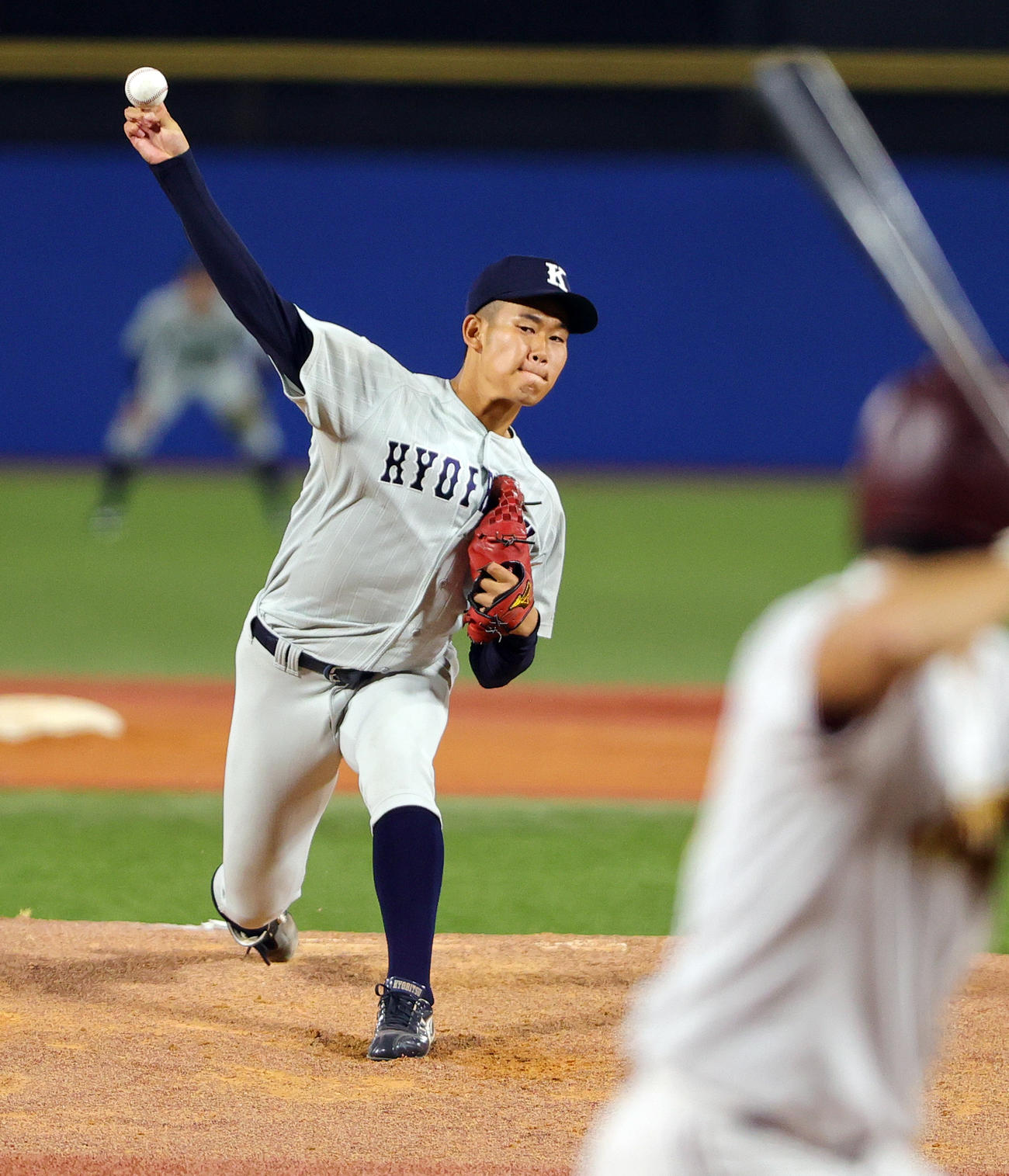 名城大対九州共立大　九州共立大先発の稲川（撮影・野上伸悟）
